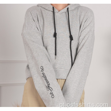 Hoodies Short Design com Cor Sólida